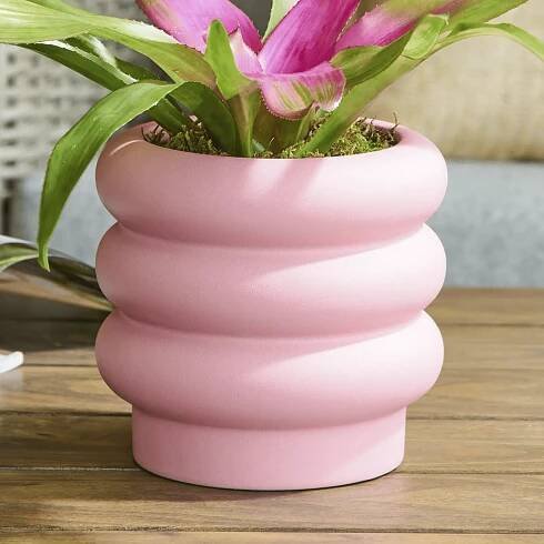 Better Homes & Gardens Pottery 6" Chinooke Ceramic Bubble Planter, Pink - Walmart.com