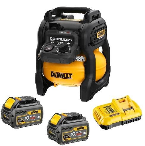 DeWalt DCC1054T2 54V kompresor 10 l, 2 x 6,0 /2,0 Ah