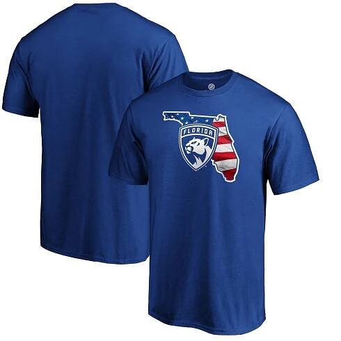 Men's Florida Panthers Royal NHL Banner State T-Shirt