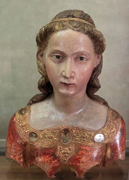 'Reliquary bust of St. Ursula' by Mariano di Agnolo Romanelli (end of the 14th-century AD).