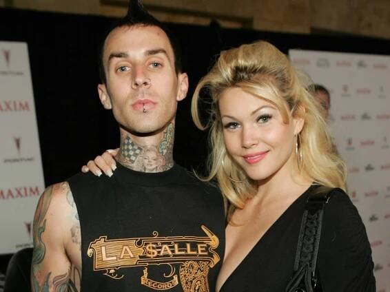 Travis Barker and Shanna Moakler during Maxim Magazine's Hot 100 - Red Carpet at The Day After in Hollywood, California, United States