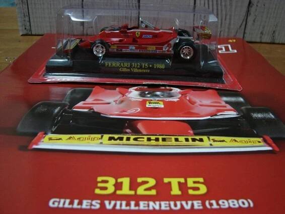 1:43 IXO - F1 - Ferrari 312 T5 - Gilles VILLENEUVE 1980 + časopis v IT