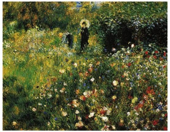 Reprodukce - Impresionismus - Frau mit Sonnenschirm, 1875, Auguste Renoir - Reprodukce | Galerie Kočka - prodej obrazů