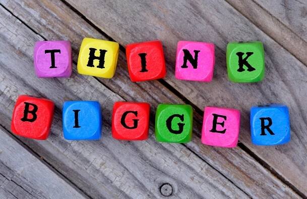 Thinkbiggercolourfulcubesletterwords