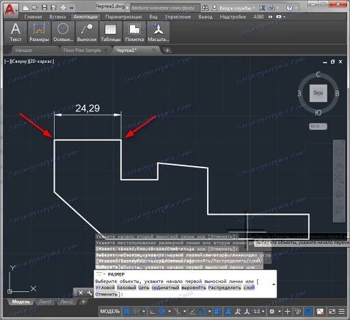 Jak aplikovat rozměry na AutoCAD 2