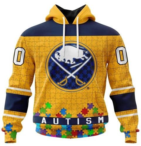 NHL Buffalo Sabres | Specialized Unisex Kits Hockey Fights Against Autism