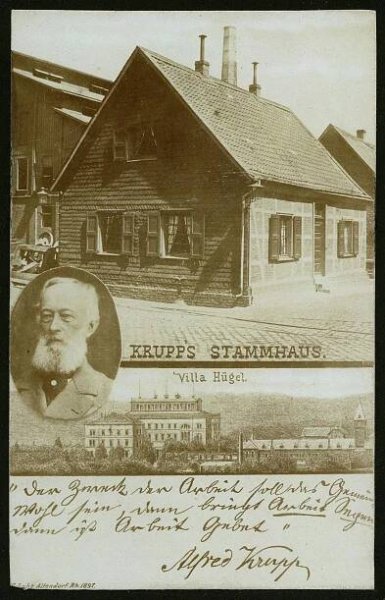 Alfred Krupp, Stammhaus und Villa Hügel, 1897