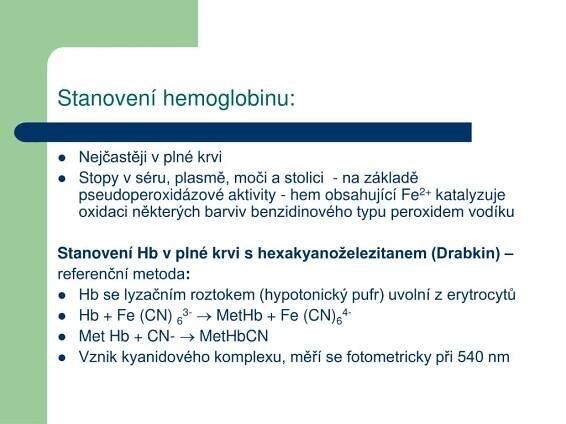 PPT - Krevn í barviva – porfyriny, hemoglobin, bilirubin PowerPoint Presentation - ID:5795180