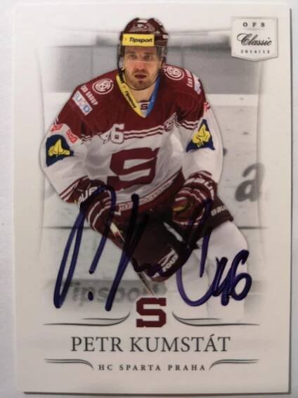 PODEPSANÁ KARTA HC SPARTA PRAHA - Petr Kumstát