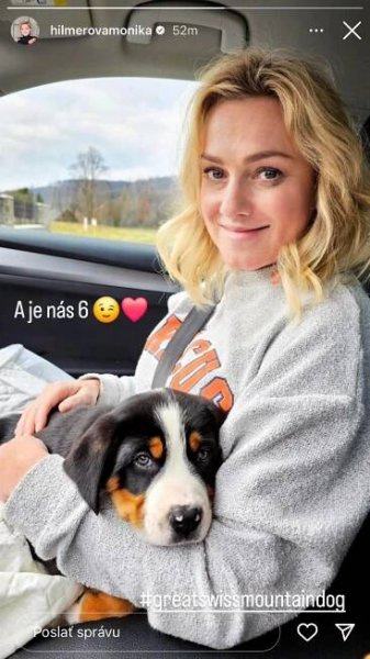 Slovenská herečka Monika Hilmerová privítala do rodiny nového člena.