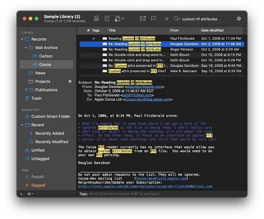 EagleFiler: Document Organizer and Mail Archiver for Mac