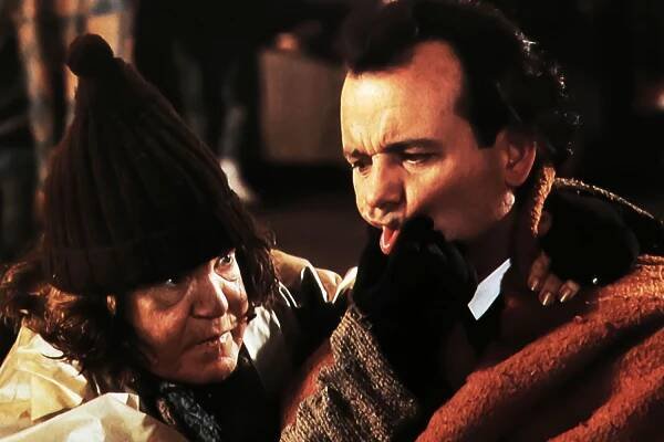  Anne Ramsey and Bill Murray in 'Scrooged,' 1988