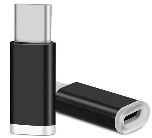 Adaptér, redukce microUSB - USB Type C - černý OEM