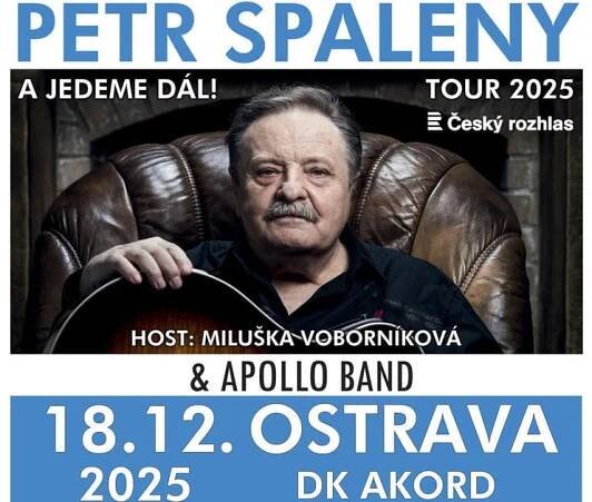 Koncert Petr Spálený & Apollo band - A Jedeme dál - tour 2025 - Po Česku
