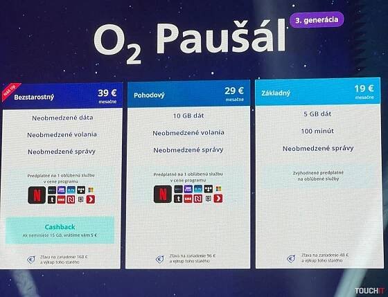 O2 Paušály 3. generácie (2023)