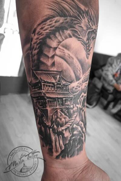 Černobílá tetování – Marťa Tattoo Studio