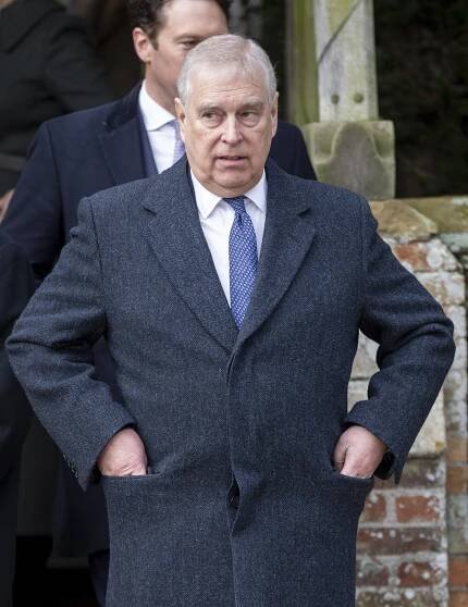 Prince Andrew, Duke of York, at a Christmas Day service.