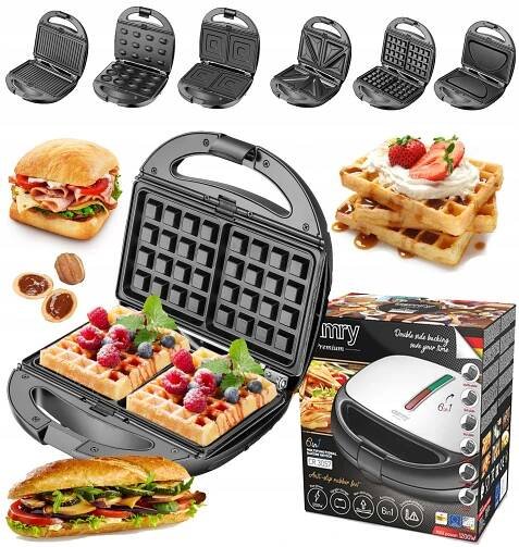 TOUSTOVAČ SENDVIČOVAČ SANDWICH 1200W 6v1 Camry CR3057 Počet oplatek 2
