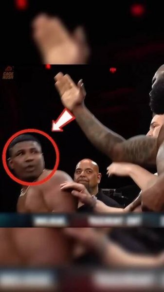 Giant slaps opponent at weigh-in, gets instant karma #boxing #mma