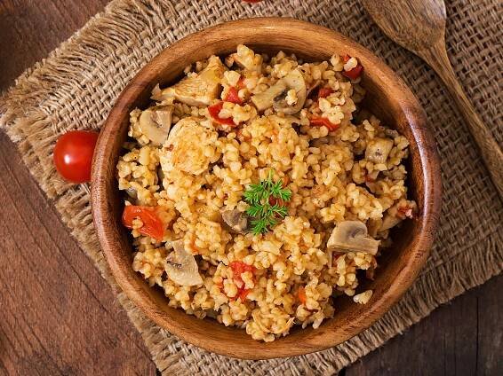 Bulgur s kuřecím masem a žampiony - Lagris