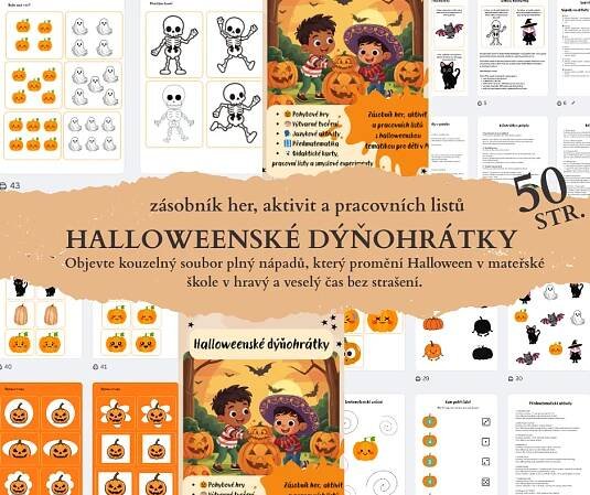 HALLOWEEN - Dýňohrátky: zásobník her, aktivit a pracovních listů | Inspirace (nejen) do školky