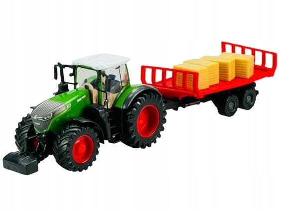 BBURAGO TRAKTOR FENDT 1050 VARIO + PŘÍVĚS NOVÝ KOV MODEL FARMA 31674