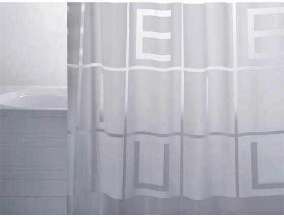Grund Vanový závěs Alfabeto bílý 180 cm x 200 cm