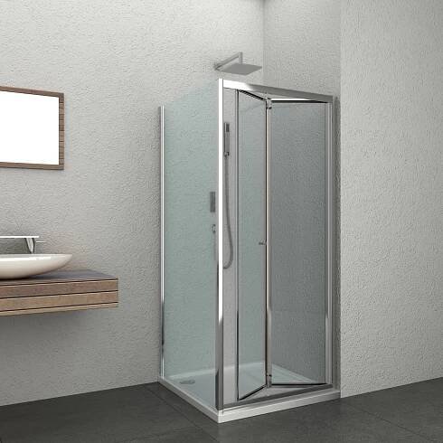 Sanotechnik Skládací sprchové dveře FD90, chrom, 89-92 x 195 cm