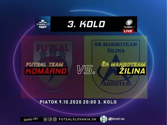 LIVE: FUTSAL TEAM KOMÁRNO - ŠK MAKROTEAM ŽILINA (HUSTE.TV)