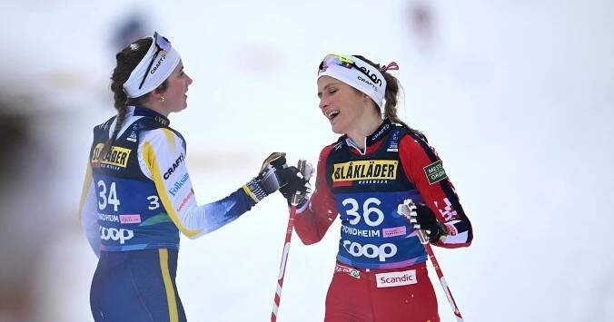Andersson once again gets the better of Johaug at 10km classic in Trondheim