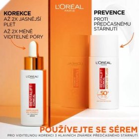 L'Oréal Paris Revitalift Clinical Denní Anti-UV Fluid s velmi vysokou ochranou s SPF50+ a vitaminem C, 50 ml