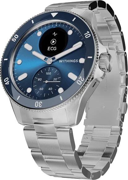 Withings ScanWatch Nova 42 mm modré/stříbrné