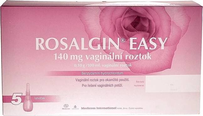 Rosalgin Easy 140 mg vaginální roztok vag.sol. 5 x 140 ml - Lékárna Doktor.cz