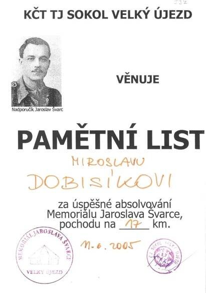 Pamětní listy 🔖 – Memoriál Jaroslava Švarce