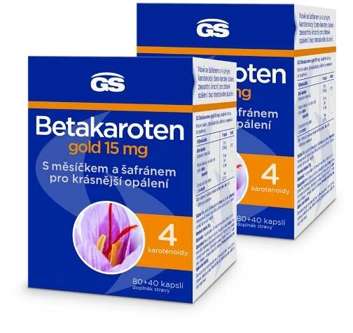 GS Betakaroten gold 15 mg, 2 × 120 kapslí
