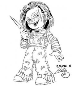 Chucky Doll Coloring Page