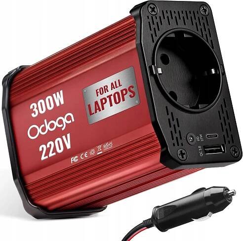 MĚNIČ NAPĚTÍ NAPĚTÍ 300 W 12 V NA 230 V ODOGA Měnič Napětí automobilová Váha výrobku včetně jednotkového obalu 1 kg