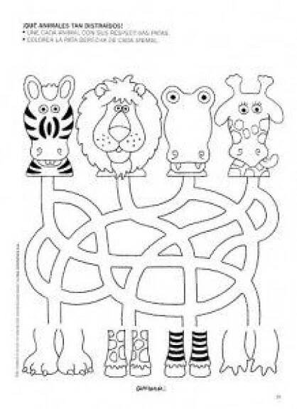 aanimal maze worksheet (1)                                                                               … | Animal worksheets, Preschool activities, Mazes for kids