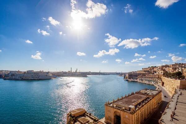 Malta - Valletta pohled na město — Stock obrázek