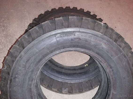 Prodám 2 nové pláště 7,50-15 16pr.