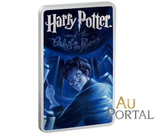 Stříbrná mince Harry PotterTM a Fénixův řád (The Order of the PhoenixTM) 2 Oz 2025 PROOF (5.) Book Covers