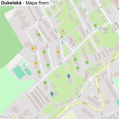 Dukelská - mapy | Kurzy.cz