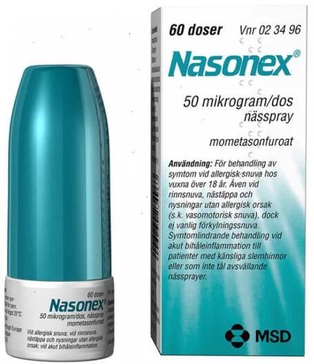 Nasonex spray 50mcg/dose 60doses