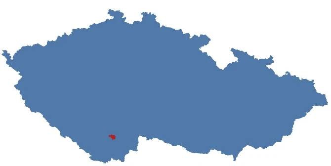 Mapa Lety a okresu Praha-západ v ČR