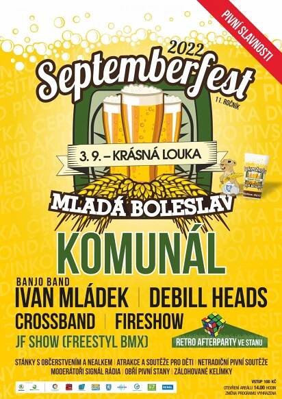 Pivní slavnosti Septemberfest – sobota 3. září 2022 – Mladá Boleslav - Food Festivaly