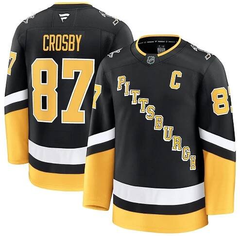 Men's Pittsburgh Penguins Sidney Crosby Fanatics Black Alternate Premium Jersey