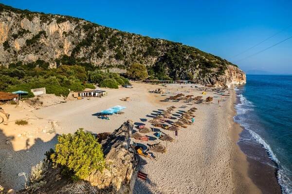 gipe beach - himare, albánie - albánie - stock snímky, obrázky a fotky