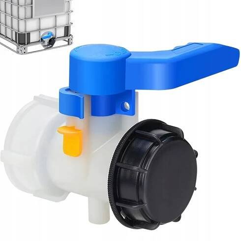 KULOVÝ KOHOUT IBC NÁDRŽ NA VODU MAUZER KOHOUTKOVÝ VENTIL PŘEPÍNAČ 60 MM
