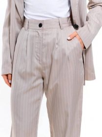 Pruhované široké kalhoty dámské | GATE