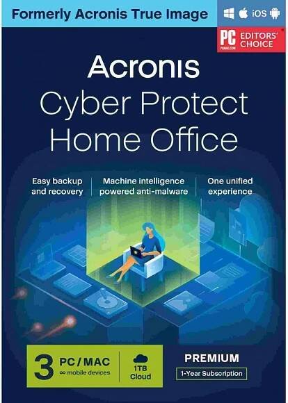 Acronis Cyber Protect Home Office Premium 3 lic. 1 rok (HOQASHLOS)